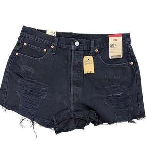 Women's Levi's 501 High Rise Distressed Cutoff Denim Shorts